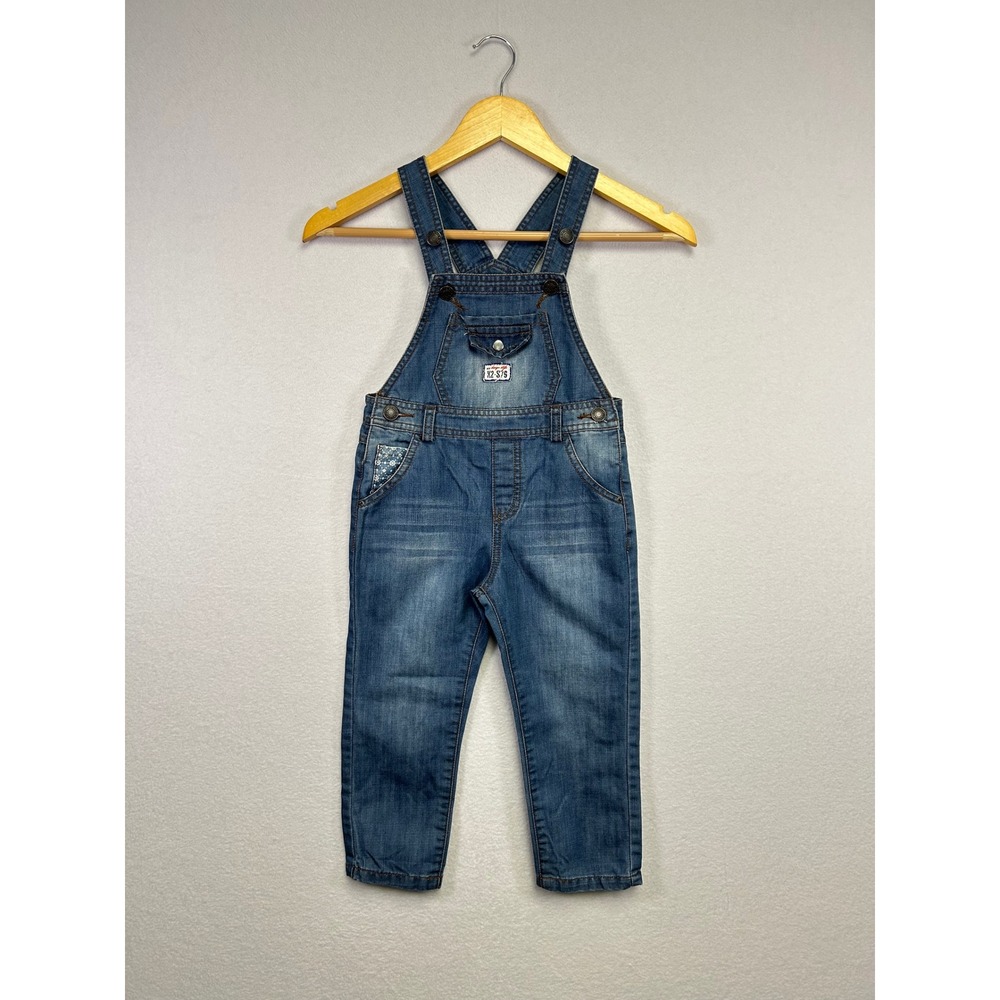 Little Girls‎ Vintage Denim Overalls Blue Jean Bib Overalls Toddler 4-5 T